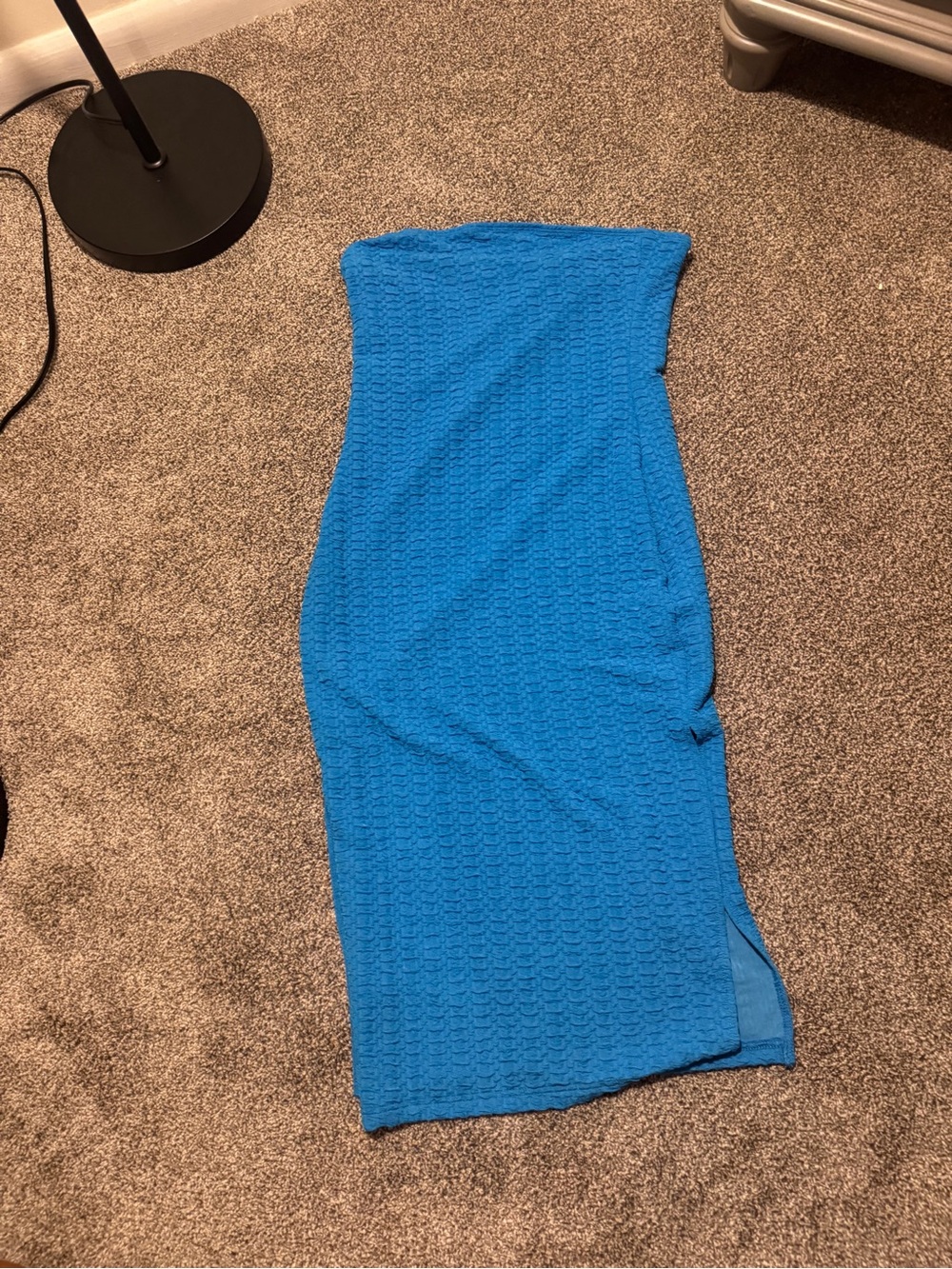 Blue Tube Midi Dress